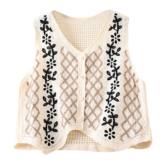 Women's Vintage Hollow-Out Crochet Vest