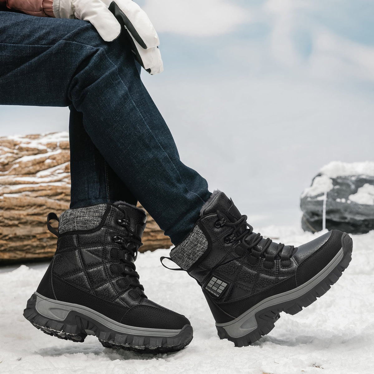 Men's Waterproof Insulated Winter Snow Boots - photo 2