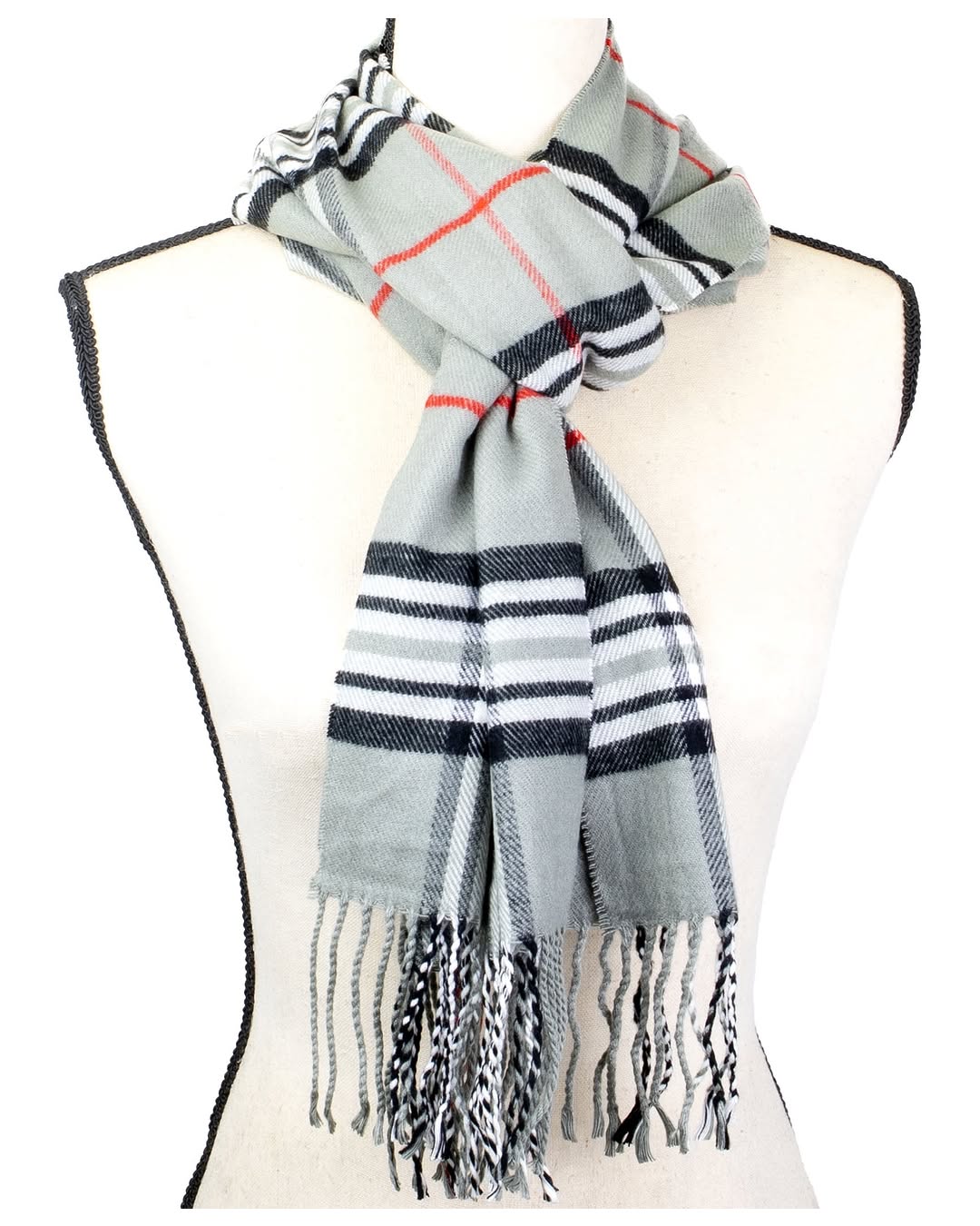 Unisex Plaid Winter Scarf