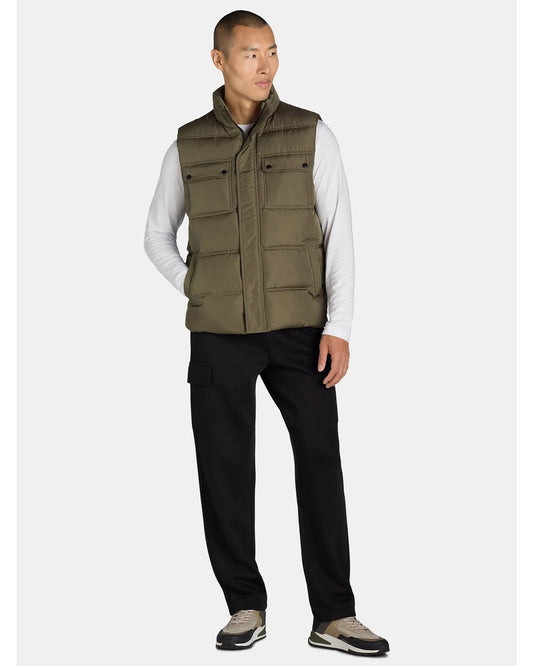 Men's Quilted Puffer Vest with Pockets